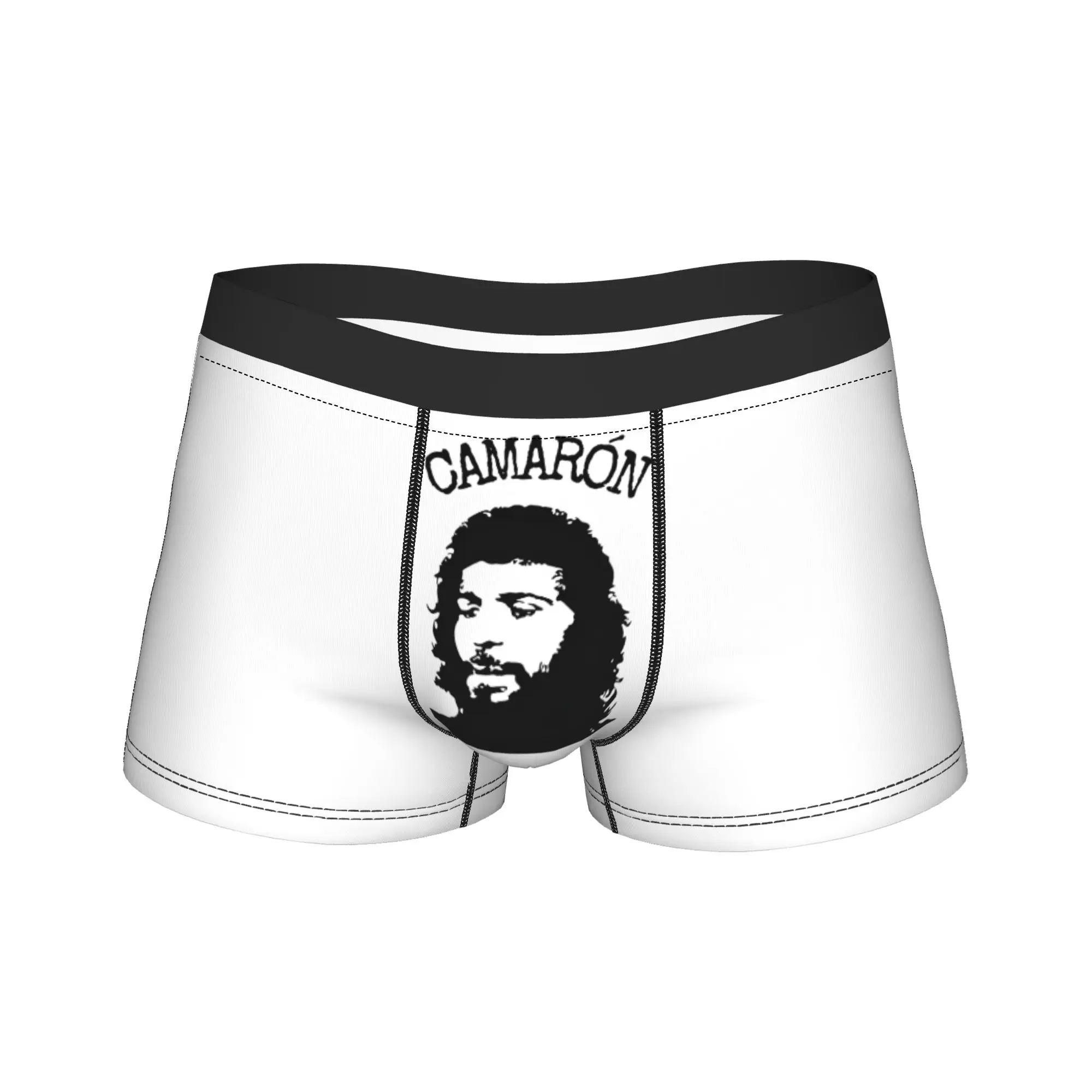 Camarones De La Isla para hombre, ropa interior para cantante Flamenco, calzoncillos tipo bóxer con camarones De Isla, pantalones cortos, bragas, calzoncillos De poliéster para hombre de talla grande