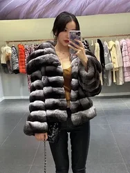 2023 Winter New High Grade Fashion Ladies Fur Coat Imitation Otter Rabbit Hair Dragon Cat Flip Collar Fur Coat Women