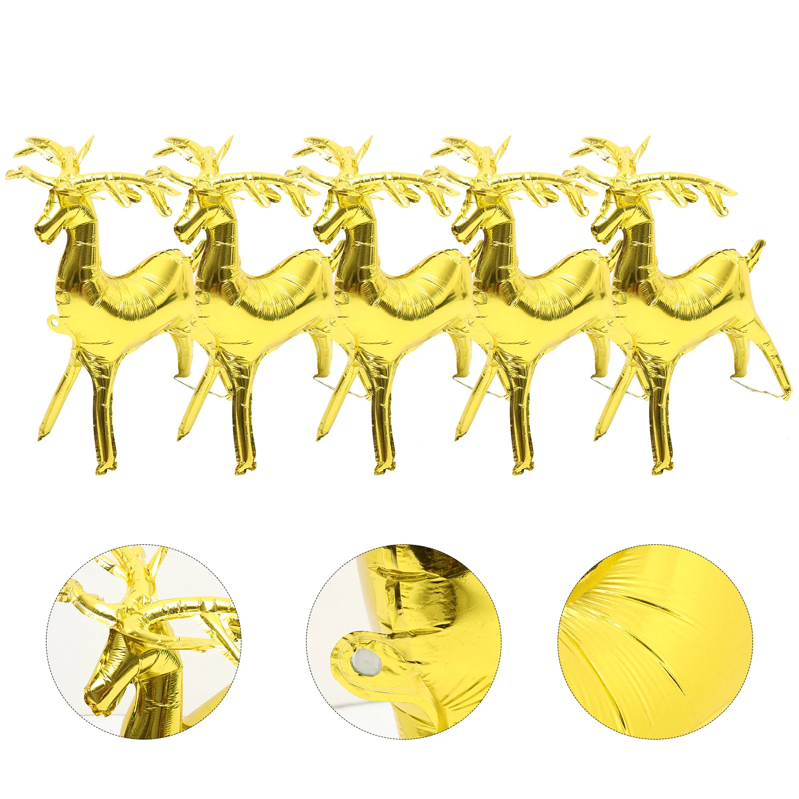 

Elk Foil Balloons Reusable Inflatable Christmas Party Decorations Metallic Luster Uniform Color Balloon Photo Props Festive