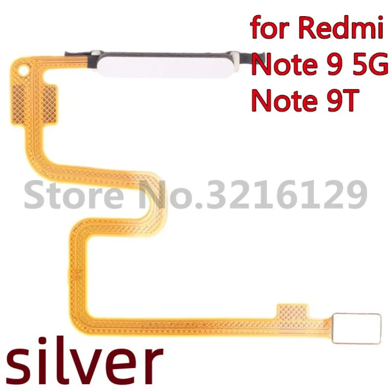 100% Original For Xiaomi Redmi Note 9 9T 9S Pro 4G 5G Fingerprint Sensor Home Return Key Menu Button Flex Ribbon Cable