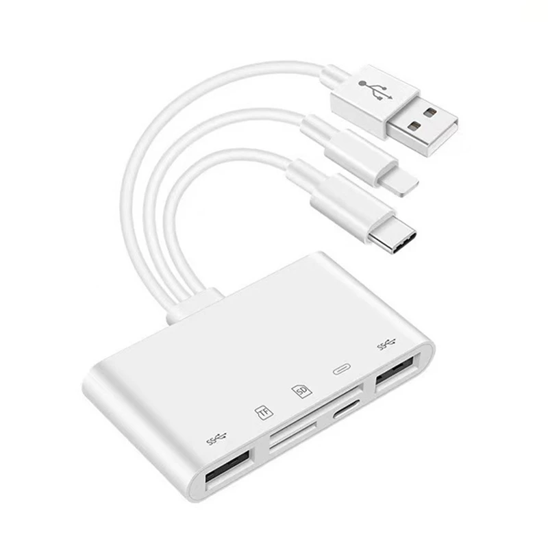 Adapter USB OTG do aparatu Multimemory, do czytnika kart Micro SD TF, zestaw do iphone'a, ipada, konwertera Apple 13