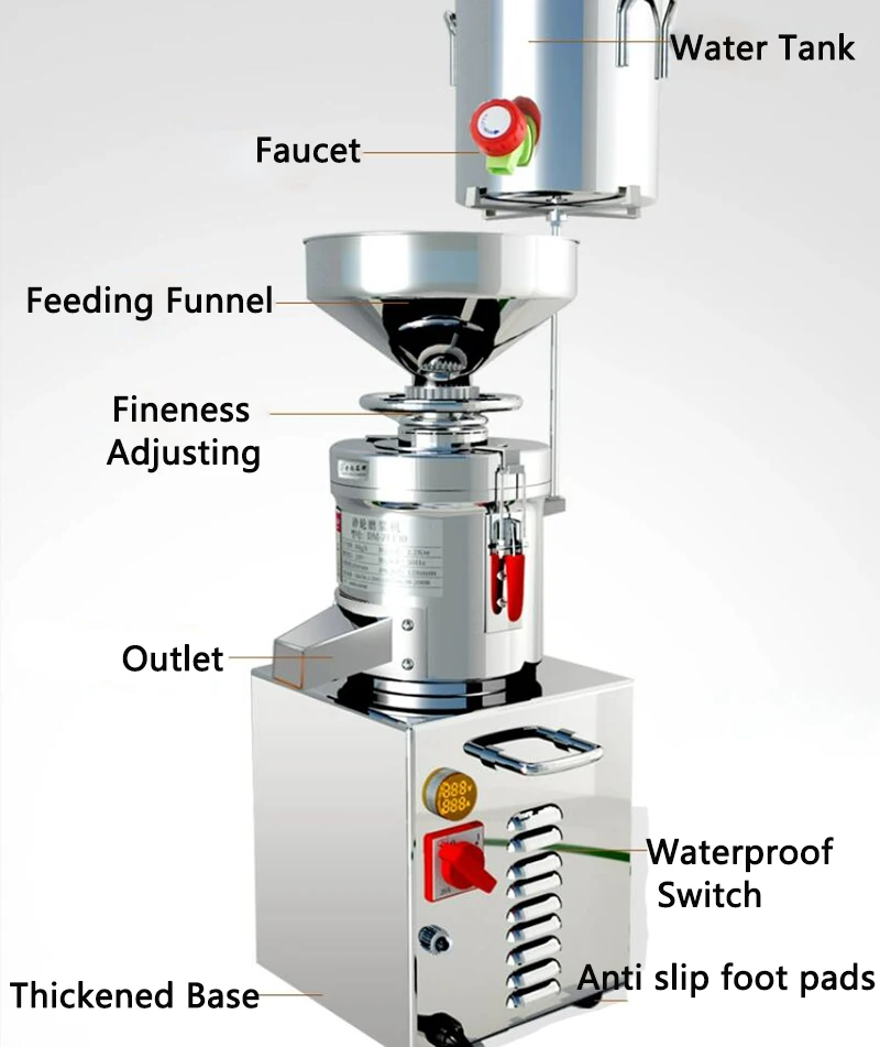 Commercial Electric Peanut butter Grinding machine 35kg/h Sesame paste Grinder /Nut sauce,Rice Milk machine,Corn Grinder