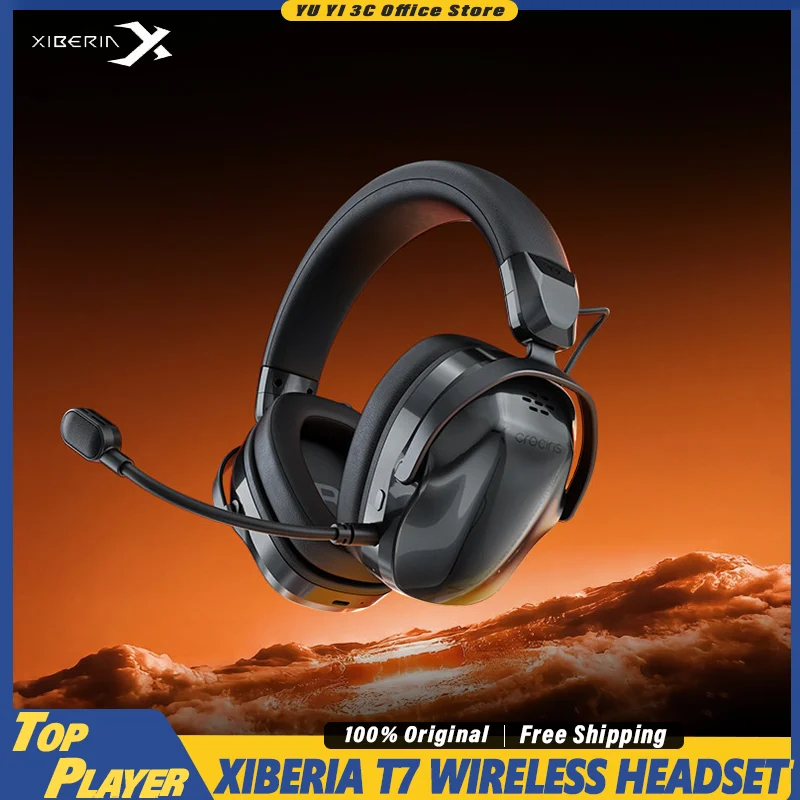 

Xiberia T7 Wireless Over Ear Gaming Headset 2 4G Low Latency Npu Noise Reduction Ergonomic For Adult Gamers Multi Platform Fps