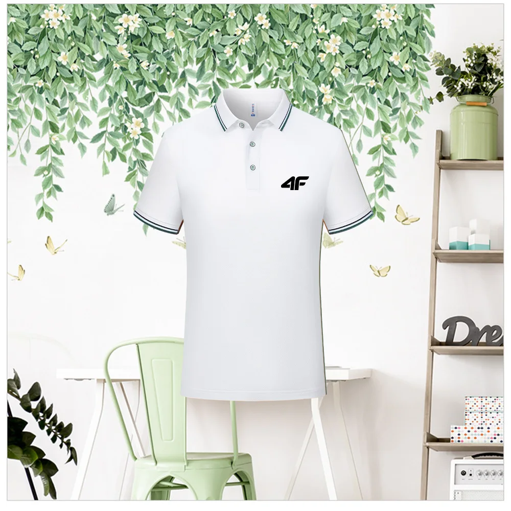 

Роскошная брендовая рубашка-поло для гольфа, летняя удобная дышащая повседневная футболка с короткими рукавами и полосатым воротником