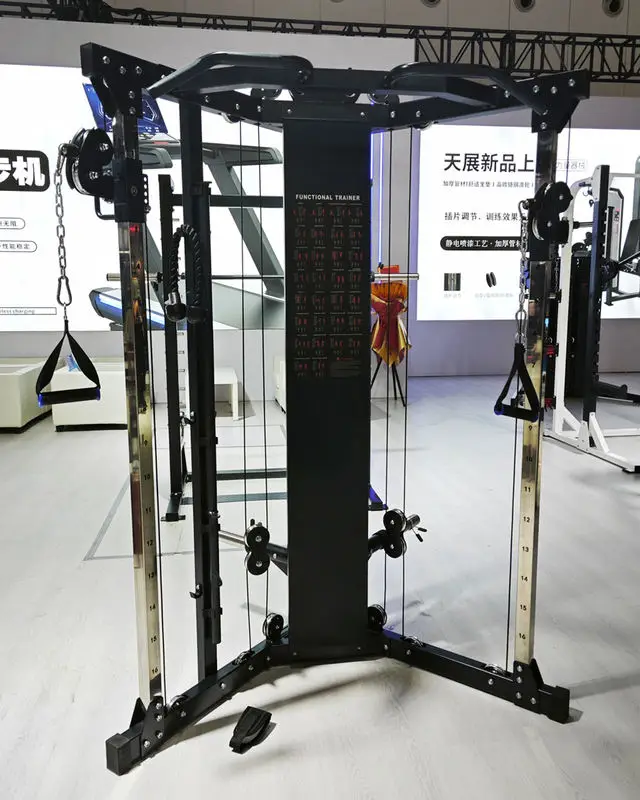 Commercial Multifunctional Functional Trainer Cable Plate Loaded Workout Crossover Machine For Gyms
