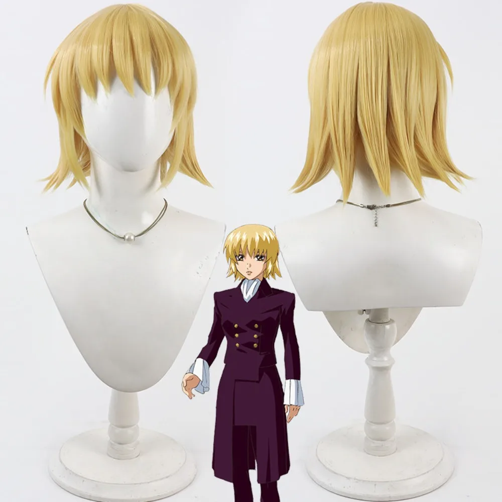 Mobile Suit Gundam SEED Cagalli Yula Athha Cosplay Wig Blonde Hair