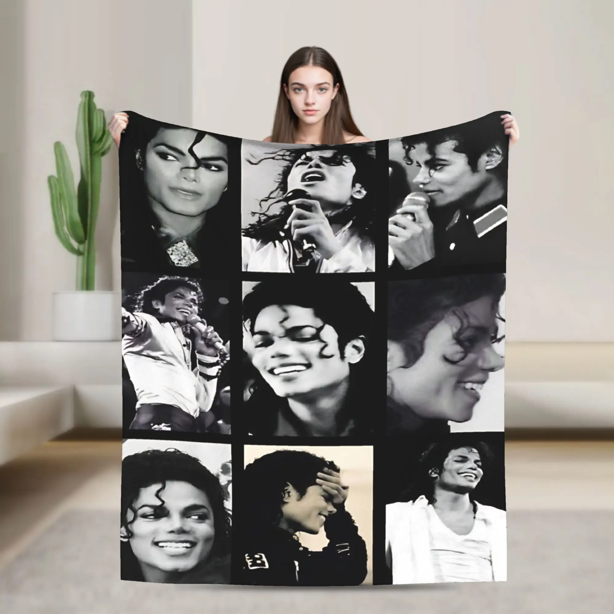 MJ Pop King Blanket Michaels Jacksons Flannel Awesome Soft Throw Blankets for Bed Sofa Autumn/Winter