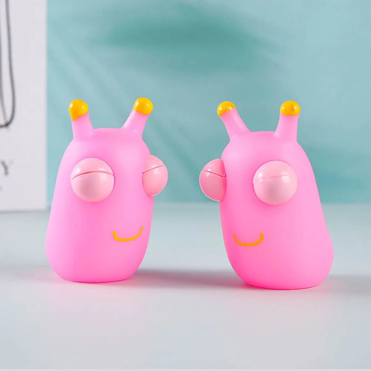 2Pcs Lustige Augapfel Burst Squeeze Spielzeug Rosa Augapfel Raupe Prise Spielzeug Für Erwachsene Kinder Stress Relief Zappeln Kreative Geschenk