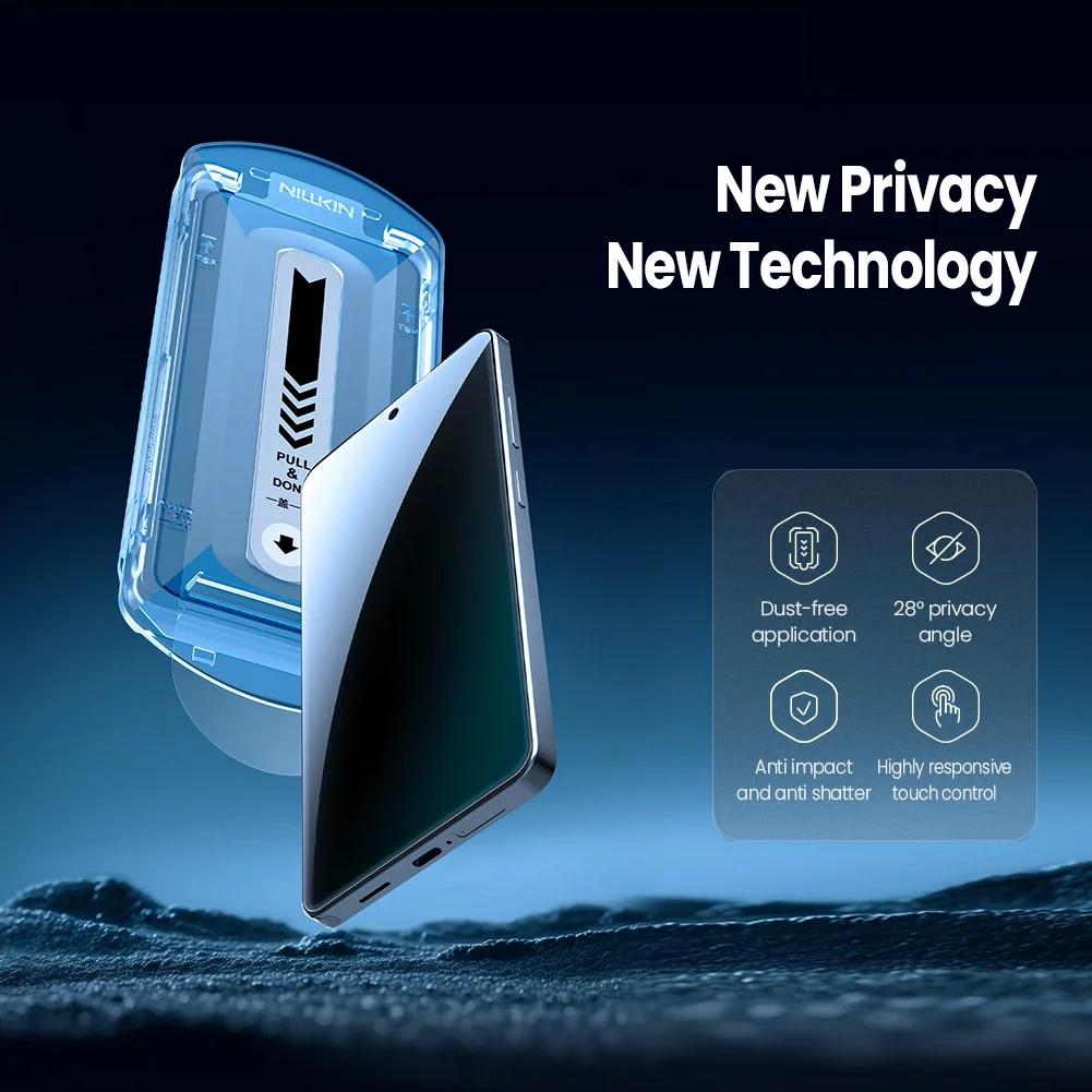 

Nillkin Full Coverage Tempered Glass For Samsung Galaxy S26+ S26 plus Preventing Peeping Protector Film with Belt Tool