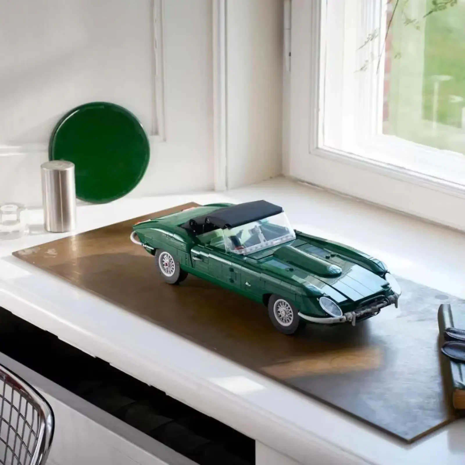 Adults Collection Set Building Blocks British Green Sports Car Type E Display Model Collector's Edition In Stock Christmas Gifts