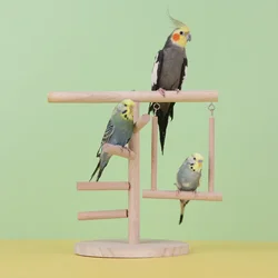 Bird Toys Bird Plays Stand Parrot Station Stand Tree Branch Parrot Playstand Cockatiel Playground Wooden Perch Gym Playground