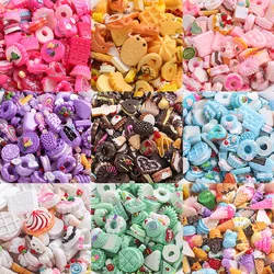 20pcs Multi Colorful Food Nail Art Charms 3D Acrylic Cartoon Resin Series Design Nail Decorations DIY Kawaii Nail Accessories