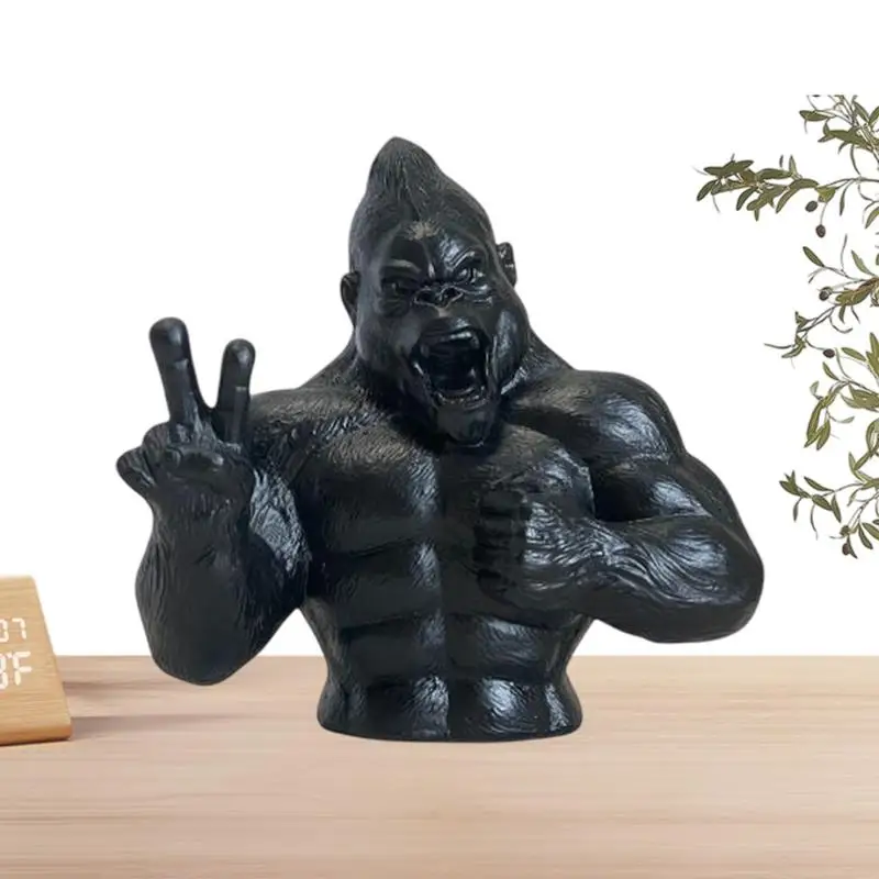 

Фигурка орангутана, скульптура, фигурка, декор комнаты, украшение для рабочего стола, украшение в виде персонажа орангутанга, фигурка из смолы для семьи