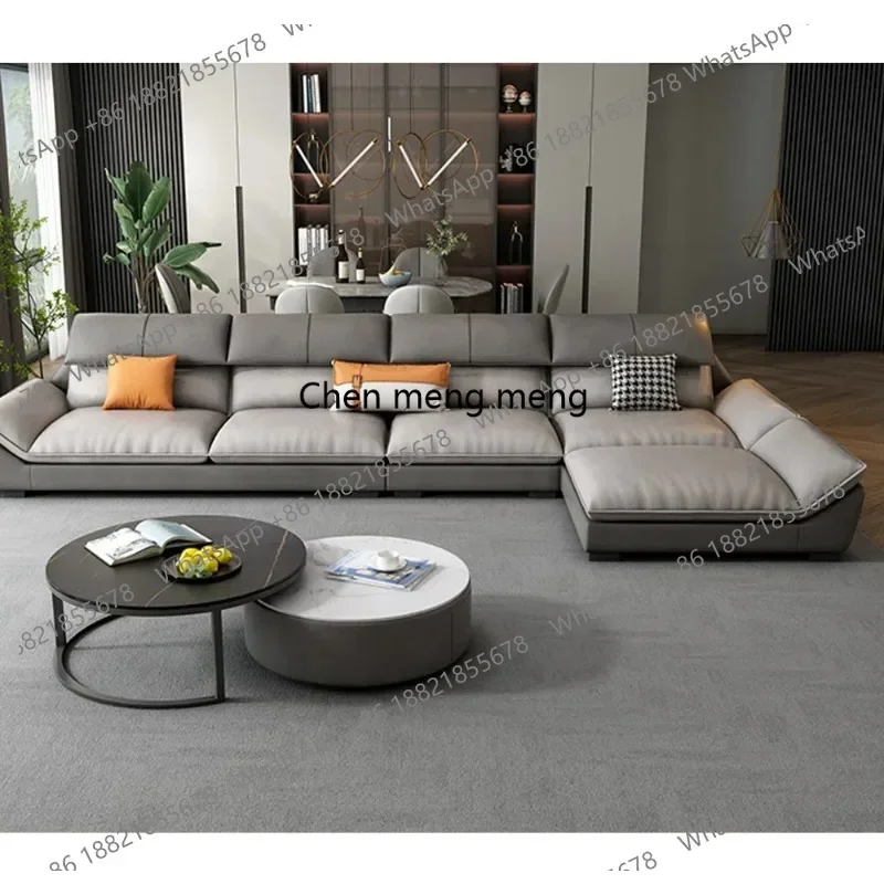RR Modern Home Decoration Microfiber Fabric Furniture Modern Luxury L-Shaped Sofa Living Room Combination Sofa