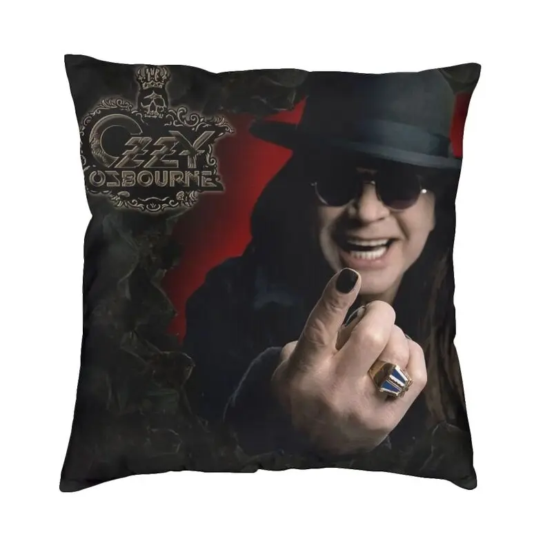 

British Rock Singer Ozzy Cushion Cover 40x40 Decoration 3D Printing Songwriter TV Actor Throw Pillow for Car Double-sided