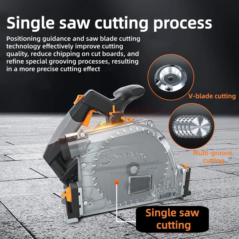 Portable Track Saw with Brushless Lithium Battery Plunge-type Circular Saw Woodworking Precision Cutting Electric Tool