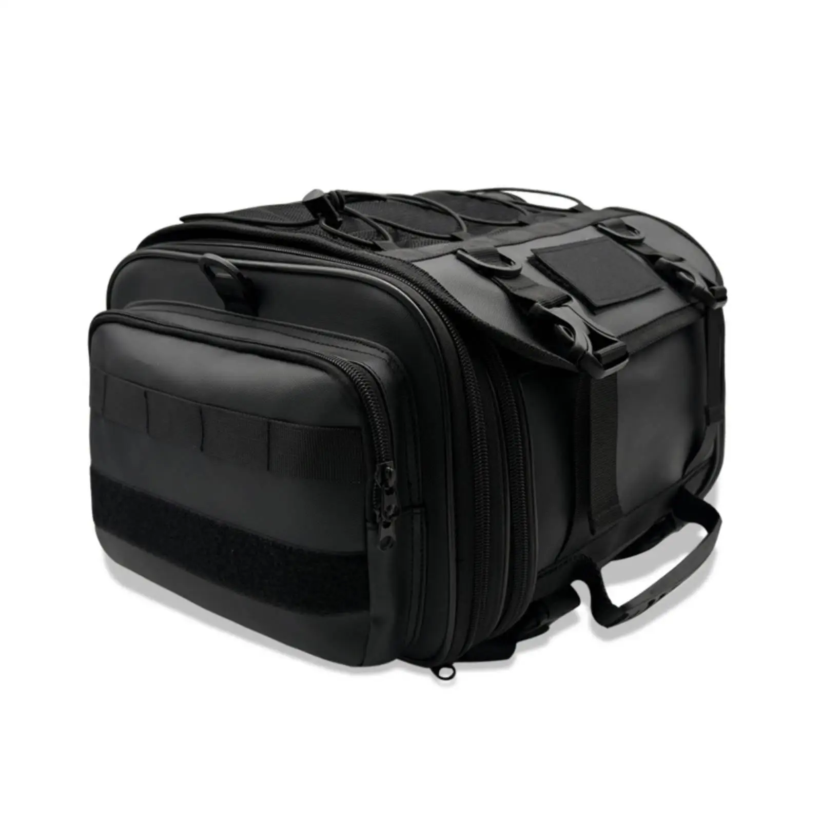 Motorcycle Waterproof Rear Bag PVC Tail Storage Pannier with Handle Side Straps for Commuter Riding Essentials