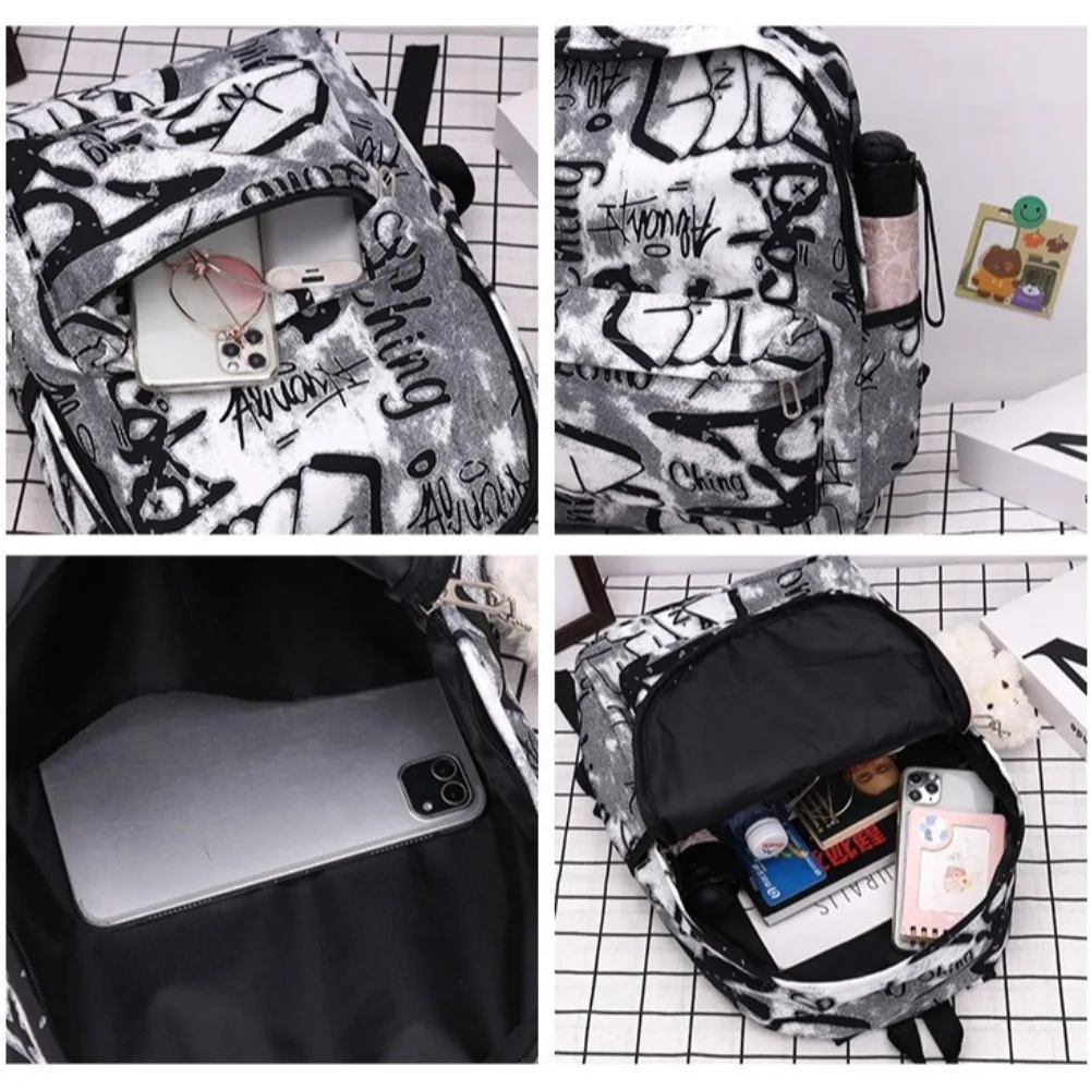 حقيبة مدرسية للطلاب على الجدران ذات سعة كبيرة، حقيبة ظهر نسائية كاجوال لطيفة مع حقائب مدرسية كرتونية معلقة للفتيات المراهقات