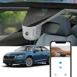 FITCAMX 4K Dash Cam for Skoda Octavia 4 IV 2020-2025 / Skoda Octavia MK4.5 2025 2026, WIFI Connection, APP Control, OEM Design