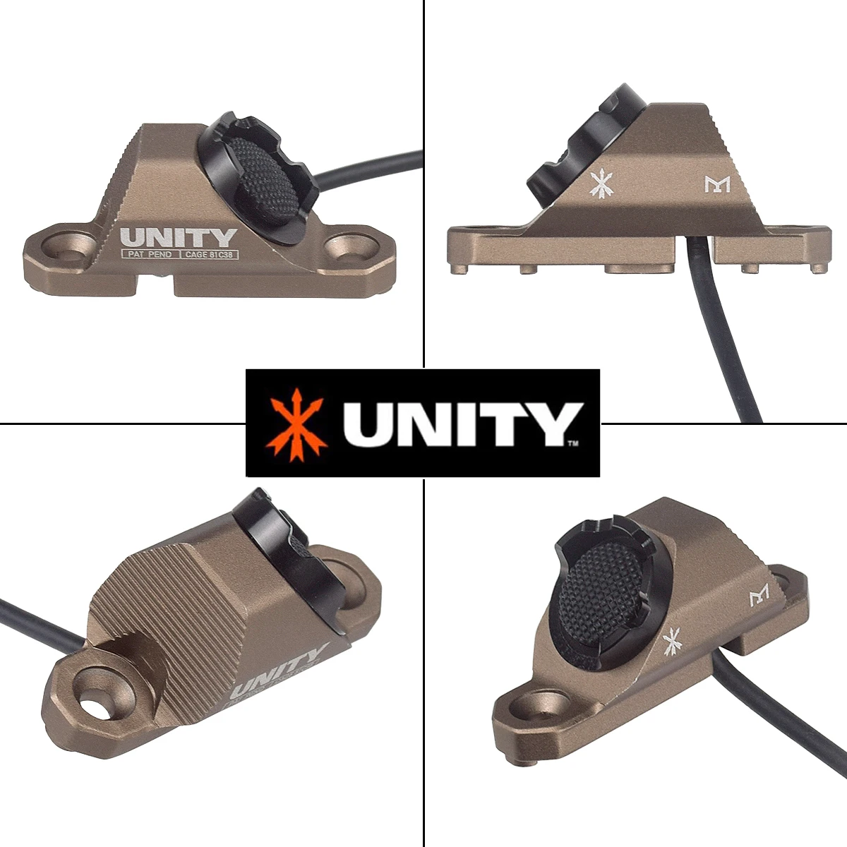 UNITY Tactical Pressure Remote Switch Mlok Keymod 20mm Rail Mount For SureFire M300 M600 DBAL-A2 PEQ15 2.5 3.5 SF