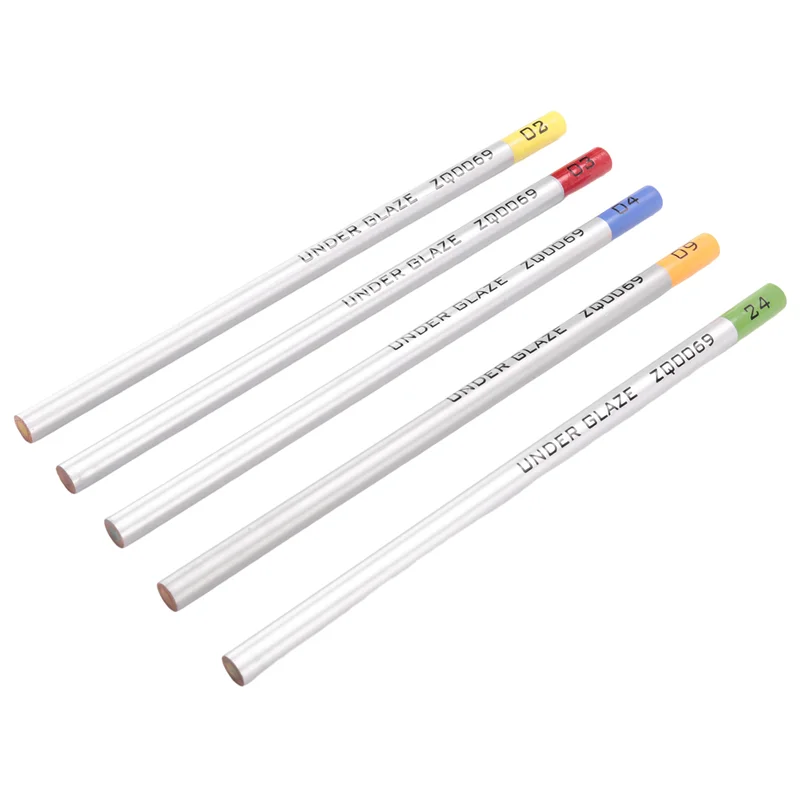

SB-5Pcs Underglaze Pencils For Pottery For Decorating Fused Glass And Under Glaze Ceramics