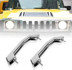 TML 12498996 Silver Smooth Chrome Billet Hood Handles for All 2003-2009 Hummer H2 & H2 SUT Models Exterior Accessories