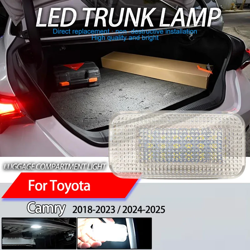 1PCS Car LED Signal Light Rear Trunk Lamp Luggage Compartment Light White For Toyota Camry 2018 2019 2020 2021-2023 2024 2025