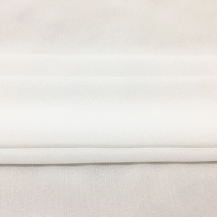 Pure white 100% silk crepe Georgette fabric silk gauze fabric very soft and thin fit for lining fabric 136cm width,SCG735