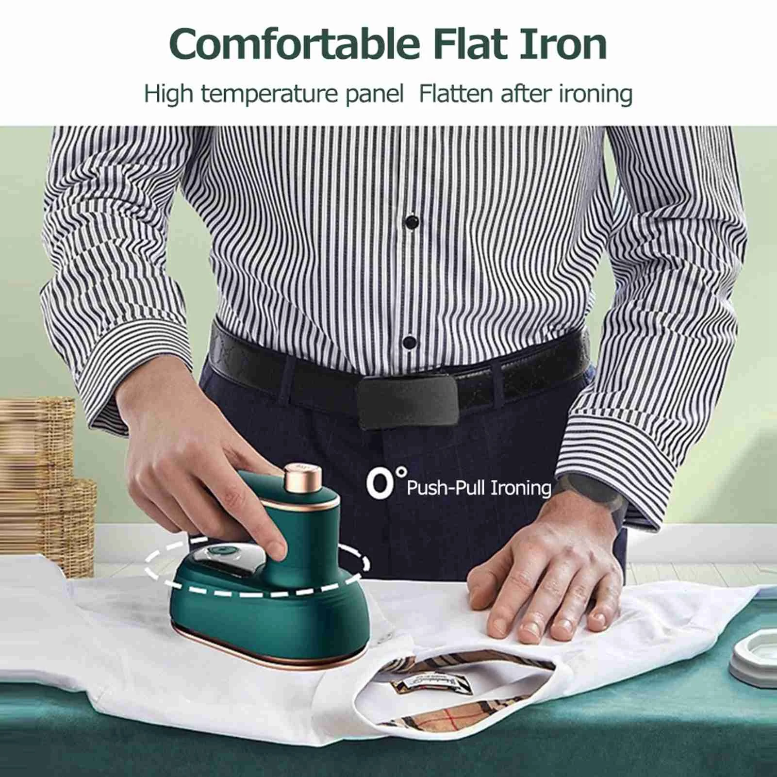 Mini vaporizador de roupas portátil de 38 W - Ferro a vapor portátil para roupas de viagem, removedor rápido de rugas para camisas, vestidos, ternos