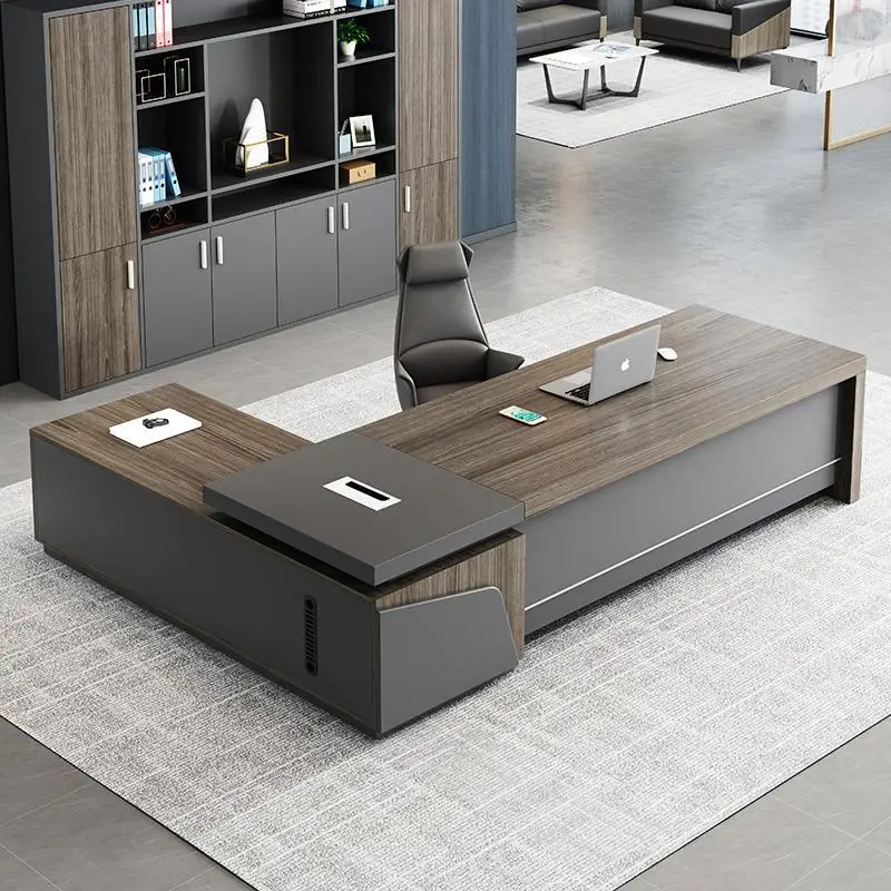 Desk boss table simple modern president table office furniture Guangdong light luxury manager big class desk supervisor table