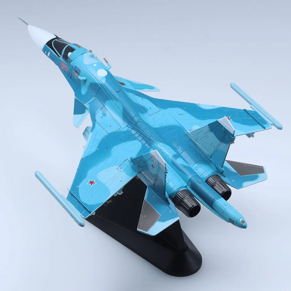 1/100 مقياس Su-34 نموذج طائرة مقاتلة من سبيكة كاملة الظهر للهدايا #2