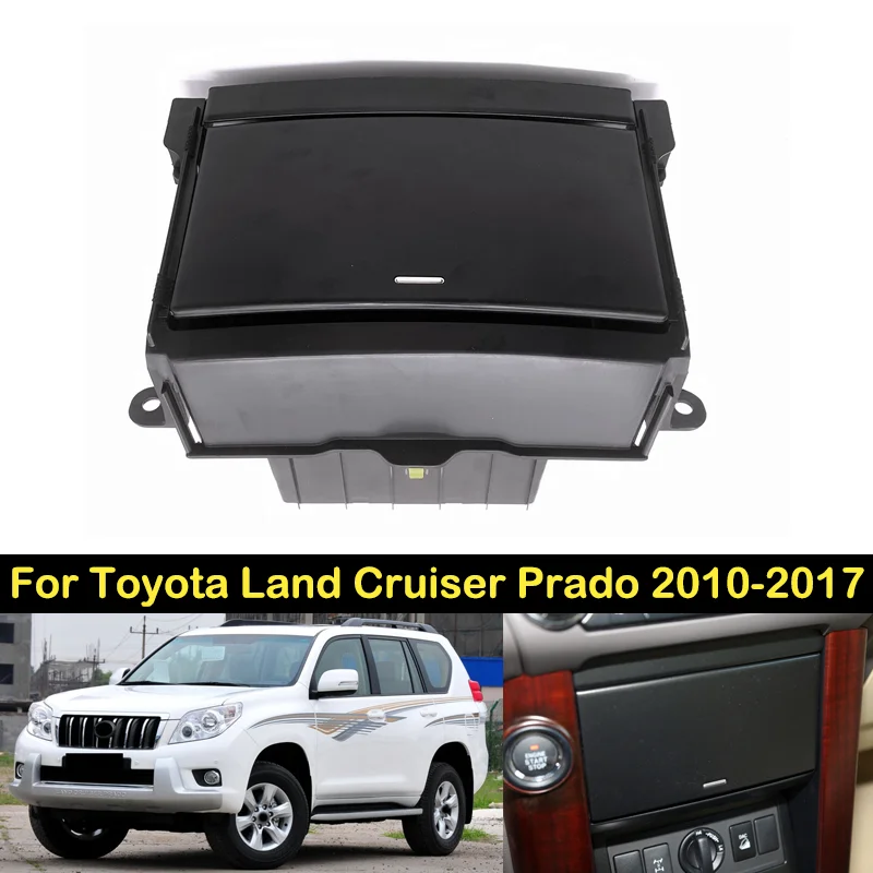 DECHO Car Sundries Box For Toyota Land Cruiser Prado 2010-2017 Center Console Glove Box CD Box Interior Dashboard Storage Box