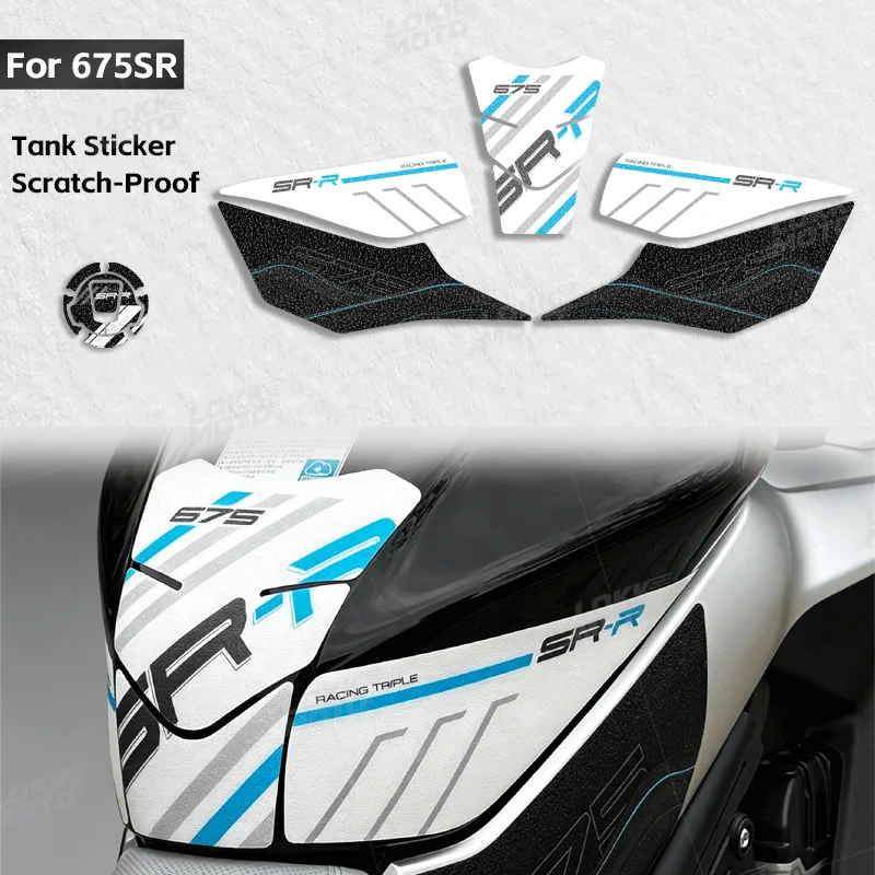 For 675SRR 675 SR-R 675 SR R 2024 2025 2026 Motorcycle Accessories Sticker Frosted Fuel Tank Pad Traction Protection Decal Kit