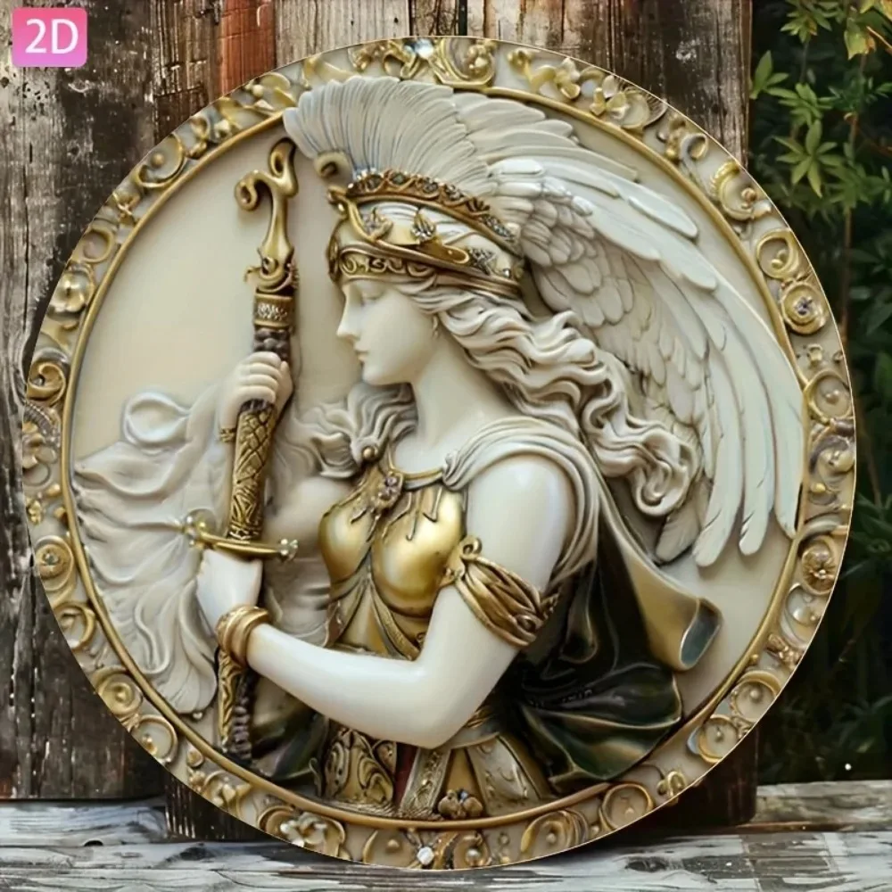 CIFBUY Vintage Athena Aluminum Wall Art Waterproof Scratchproof Metal Sign For Garden Bar Home Indoor Outdoor Yard Decor