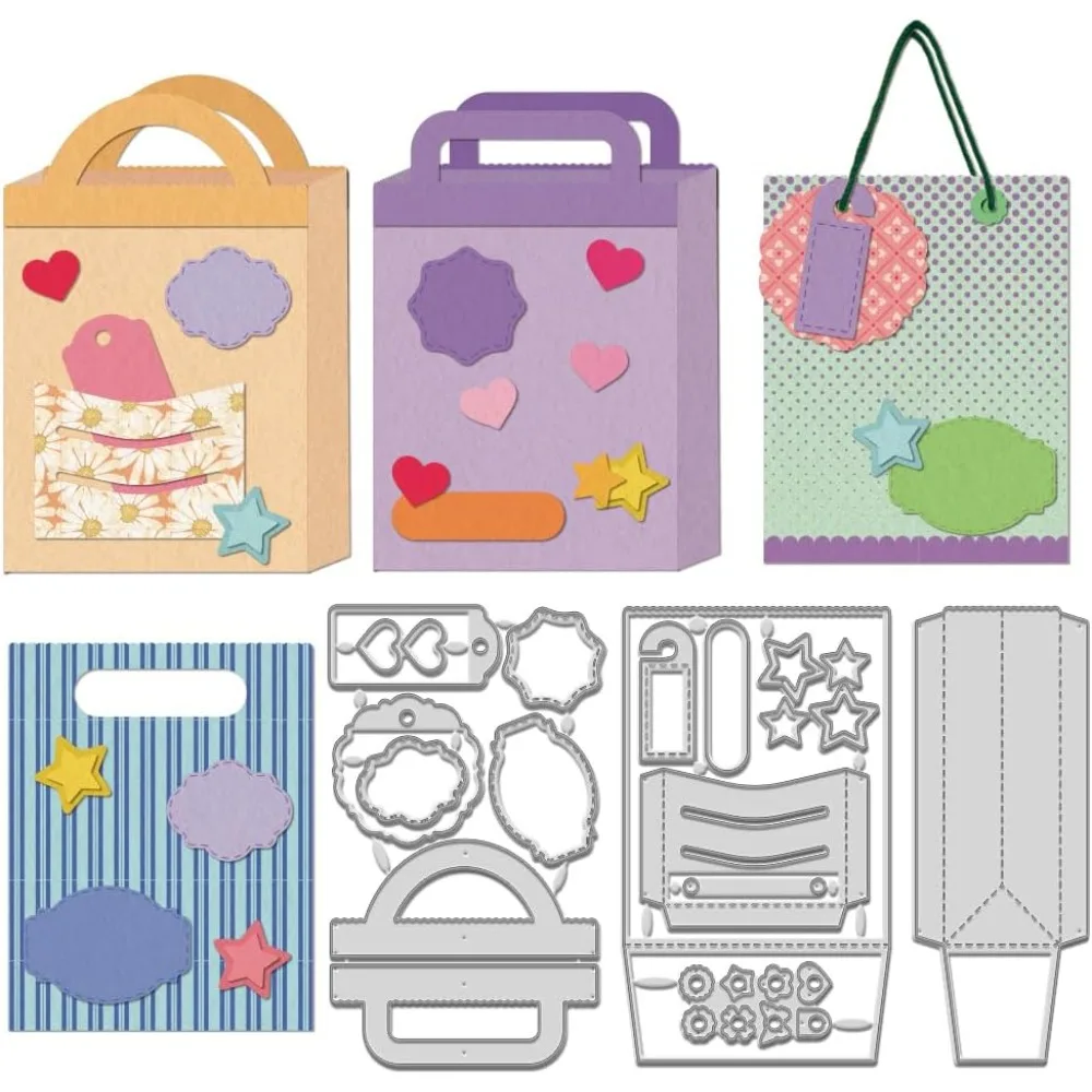Handtaschen-Thema Kohlenstoffstahl-Stanzformen Schablonen für DIY Scrapbooking Fotoalbum Dekorative Prägung Papierkarten