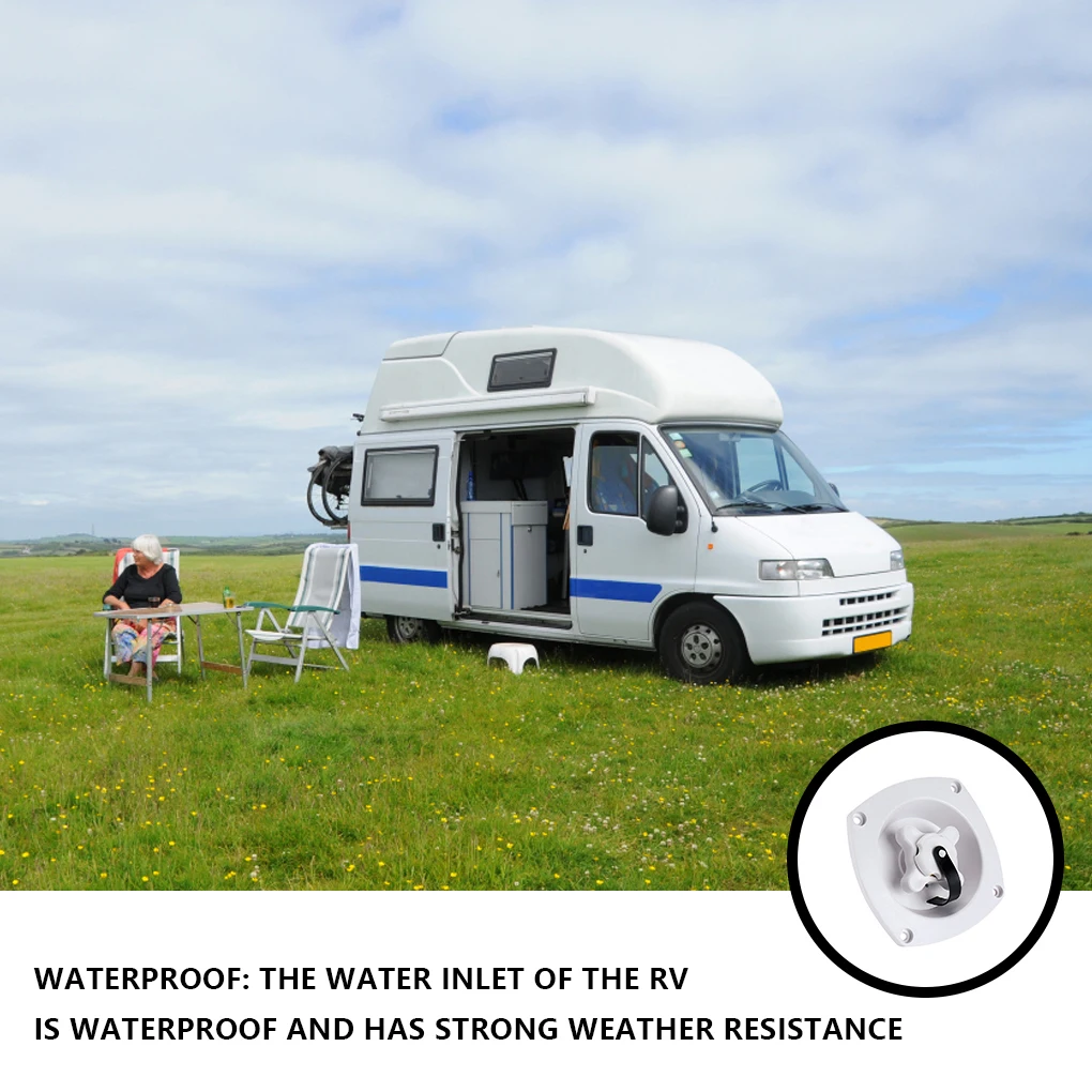 

RV Valve Plastic One-way Check Valves Round Lock Professional Practical Water Tank Cover Filter Fill Inlet for Marine Camper