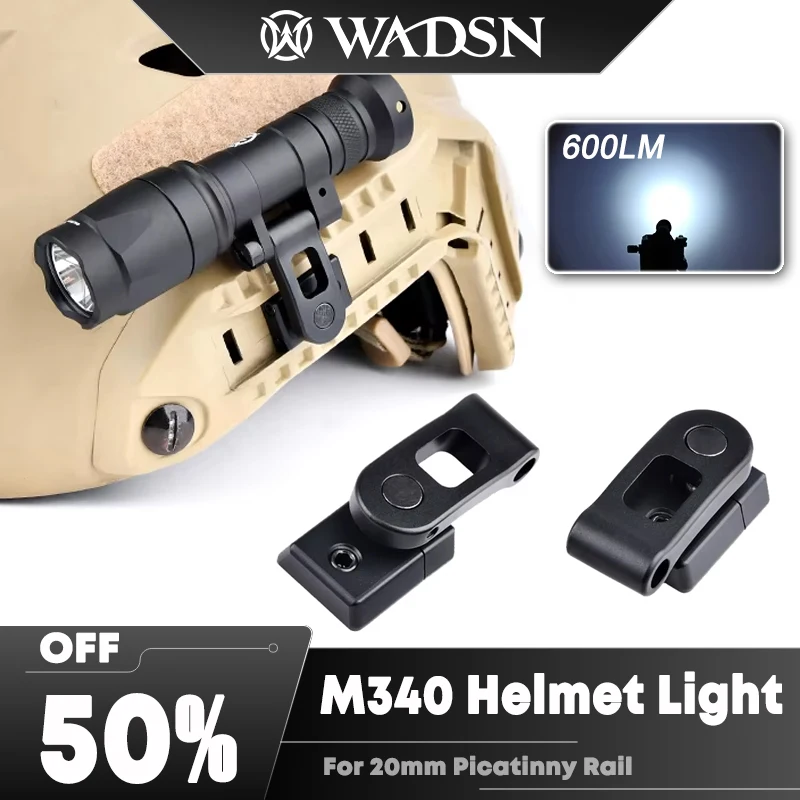 

FAST Helmet Lamp Mount Base WADSN M340 M640 Flashlight MAX Precision Tactical Head Light Bracket Accessories Airsoft Hunting