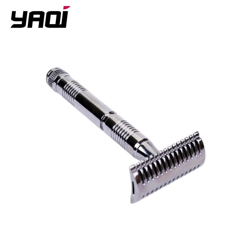 Gunmetal Color Double Edge Beard Shaver Yaqi Safety Razor For Mens Collectibles Birthday Gift For Boyfriend