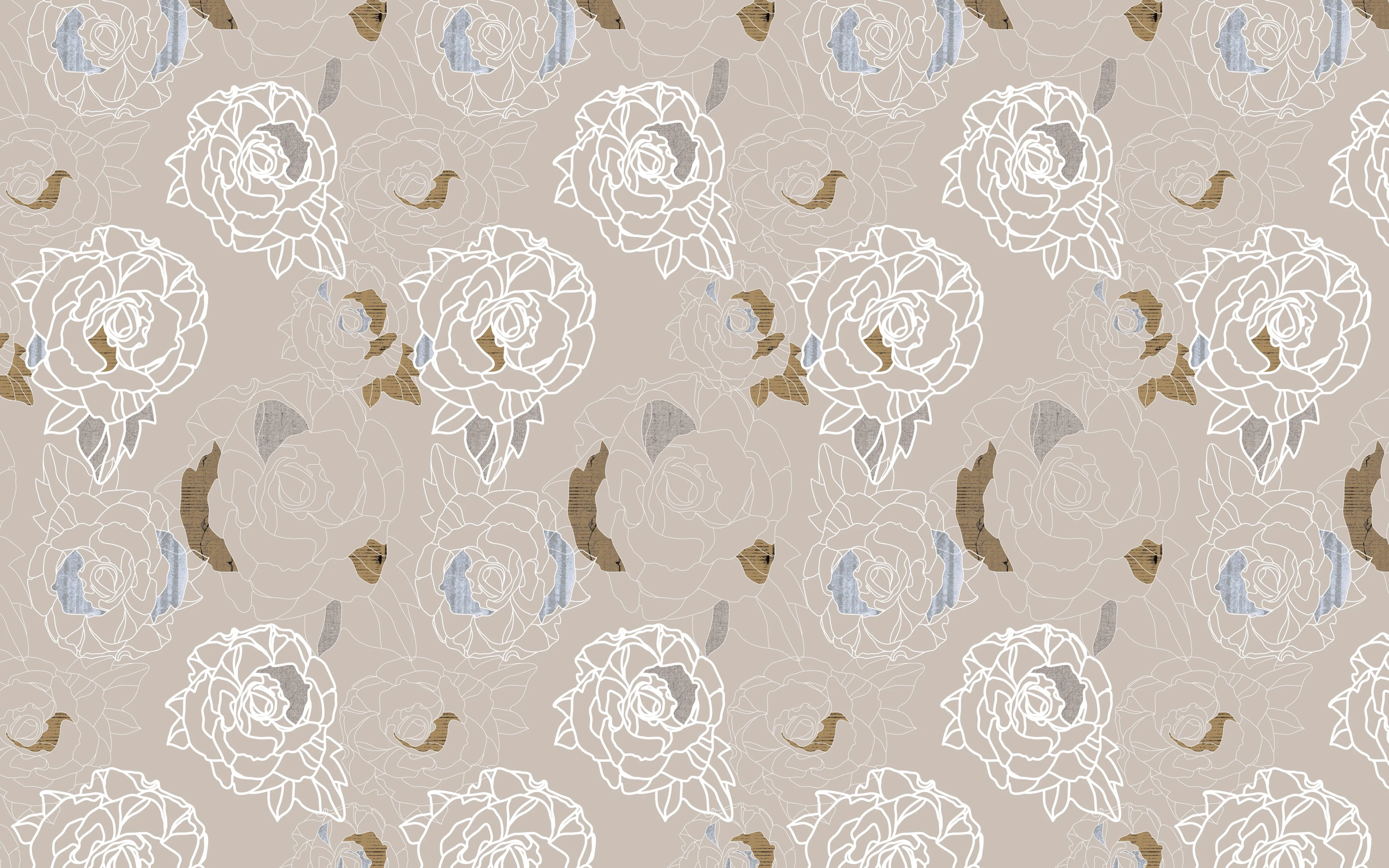 Customized wallpaper high-end French hand-painted mural of flowers birds suitable for bedrooms and living rooms peony wallpaper