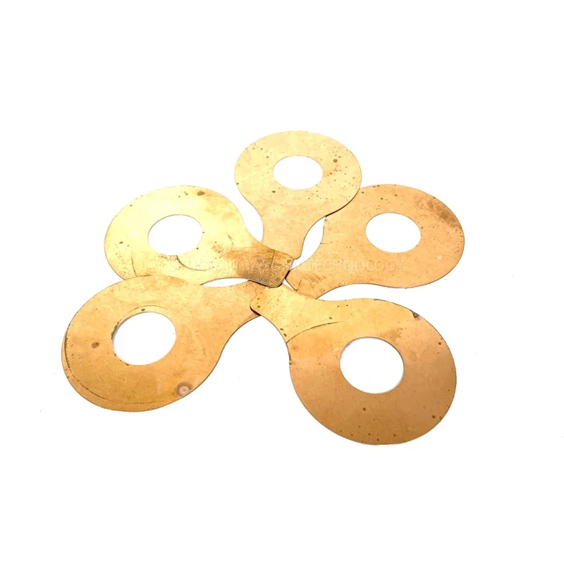 Feuilles d'électrode en cuivre conductrices positives et négatives de transducteur ultrasonique 50x20mm