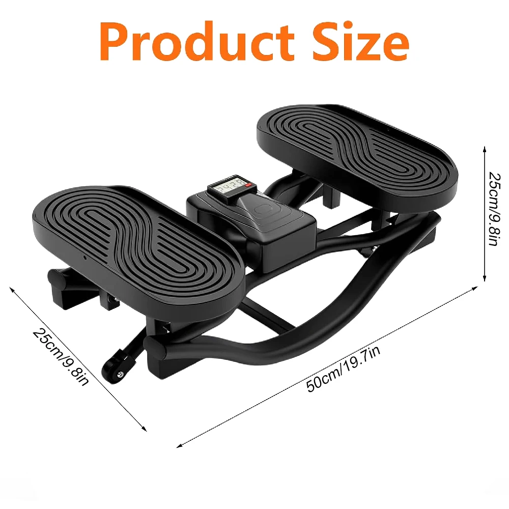 1Set Rock Stepper, Side Steppers for Exercise at Home, 300 LBS Capacity, Noise-Reducing Portable Rocker with Resistance Bands