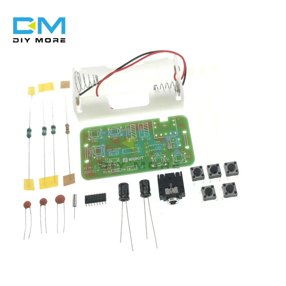 DIY Kit FM Stereo Radio Receiver Module 76-108Mhz Wireless Receiver DIY Electronic Production Training Component Soldering