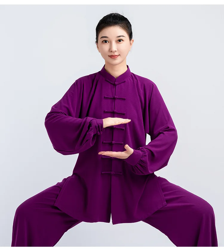 Tai-Chi-Anzug aus Baumwoll-Leinen für Damen und Herren, 5 Farben, Kampfkunst-Kung-Fu-Anzug für Baduanjin-Aufführungen, Frühling/Sommer – Detail 9