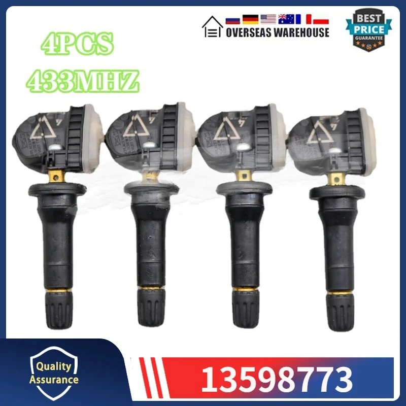 

433 МГц TPMS датчик в шинах 4 шт. 13598773 для Cadillac CT6 SRX Chevrolet 2026 Opel Bolt Viva система контроля давления в шинах 13516165