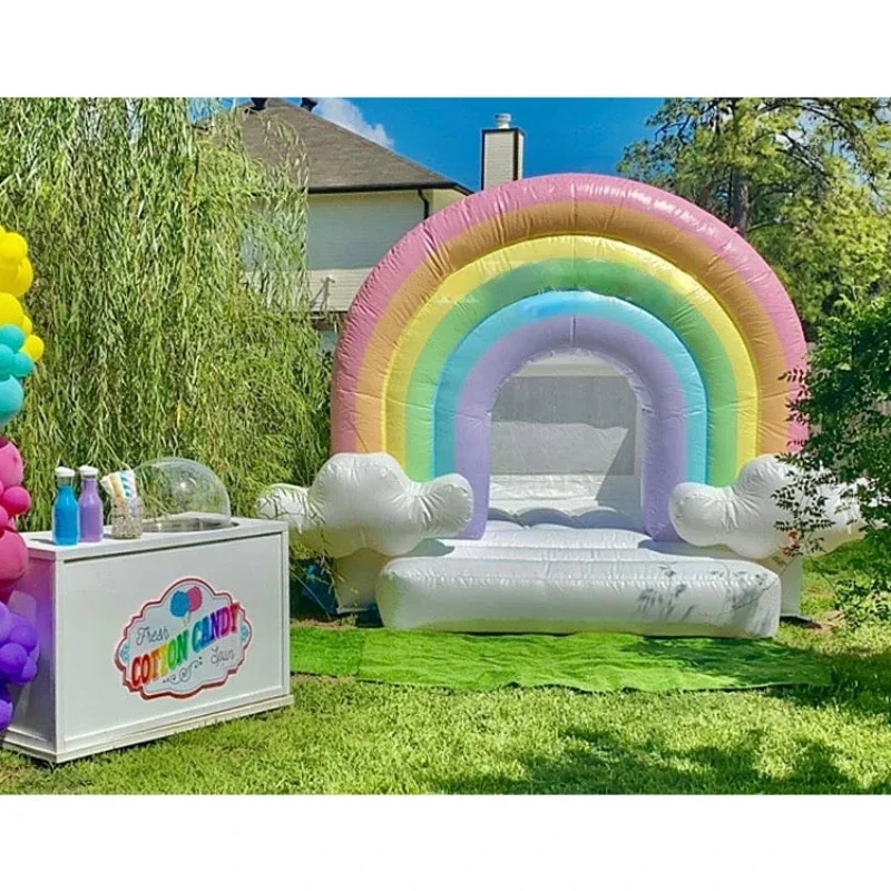 Custom Candy Cart Decoration Display Flower inflatable rainbow bouncer Cart  Baby Shower Party Dess