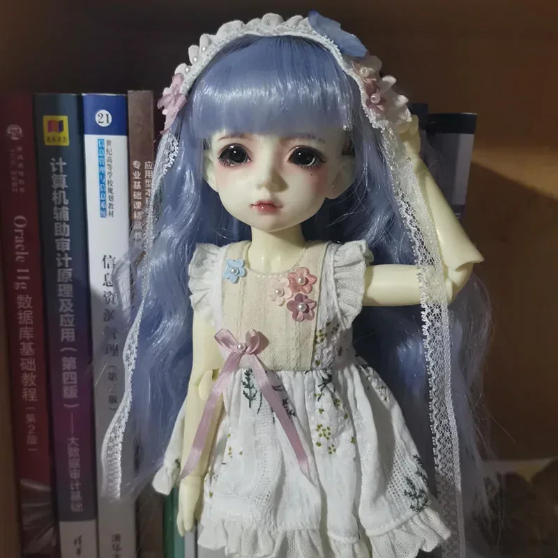 BJD SD1/3 1/4 1/6 1/8 1/12 pop pruik hoge temperatuur fiber haar cover en instant noedels roll met franje pop pruik