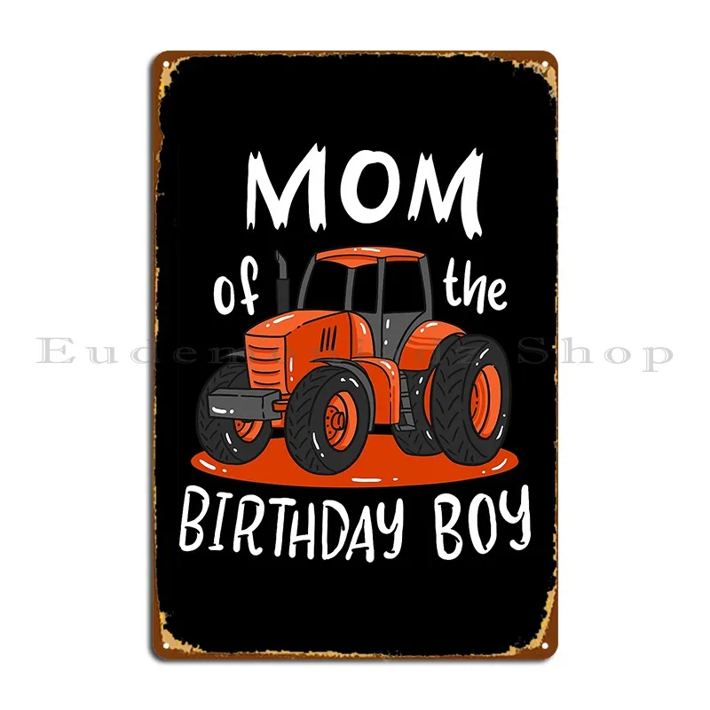 Металлический плакат на день рождения матери мальчика, персонализированный настенный пещера, кинотеатр, клубный дизайн, жестяной плакат