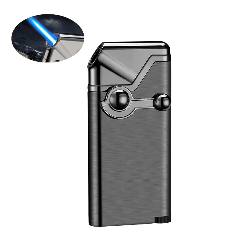 

DL369 Rocker Arm Direct Charge Blue Flame Internet Red High Beauty New Windproof Oblique Mouth Cigar Pipe Lighter Small Tool