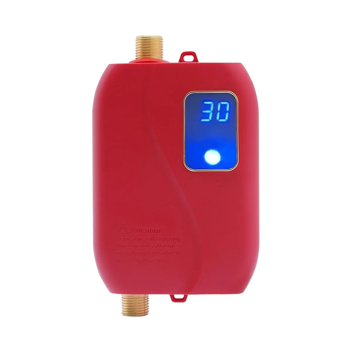 Chauffe-eau mural instantané sans réservoir, 3000W, rouge, avec LED, pour le lavage 03/lavage, prise US, eau chaude