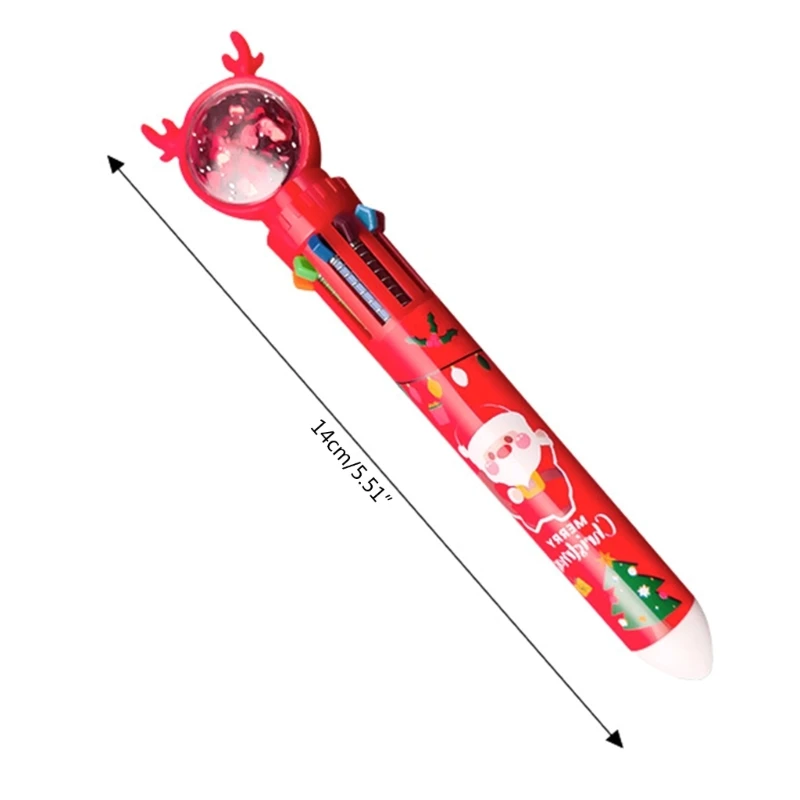 4 шт., мини-выдвижная разноцветная шариковая ручка, рождественская шариковая ручка для детей, студенческий класс, награда, K1KF